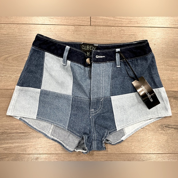 Dolls Kill Pants - NWT Patchwork Denim Shorts